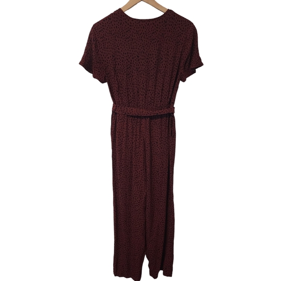 Revolve | Rails Jet Spotted Crop Wide Leg Jumpsuit In Rust Spotted - Picture 8 of 12